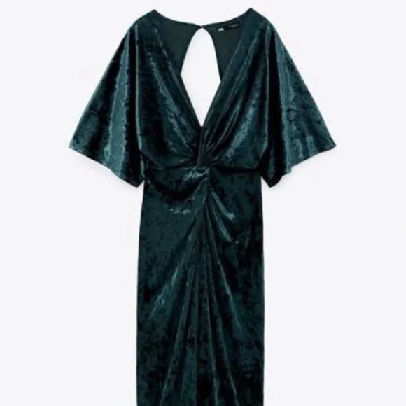Zara Velvet Midi Dress - Picture 6 of 12